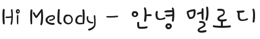 Hi Melody Font Preview