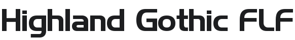 Highland Gothic FLF Font Preview