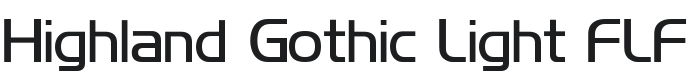 Highland Gothic Light FLF Font Preview