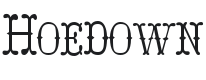 Hoedown Font Preview