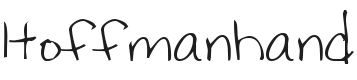 Hoffmanhand Font Preview