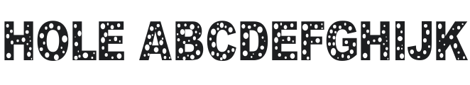 Hole Font Preview