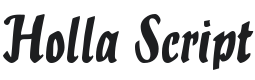 Holla Script Font Preview
