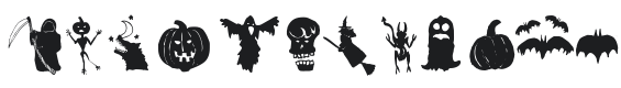 HollowWeenie Bats Font Preview
