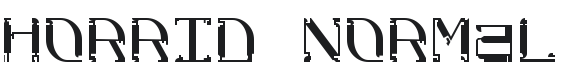 Horrid Font Preview