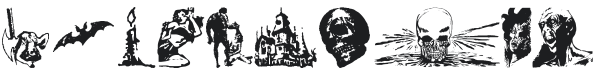 Horror Dingbats Font Preview