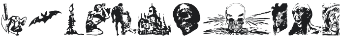 Horror Dingbats Eerie Edition Font Preview