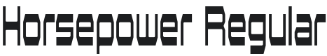 Horsepower Font Preview