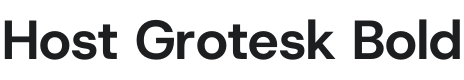 Host Grotesk Bold Font Preview