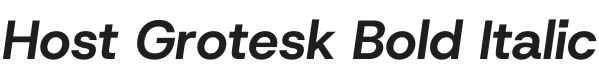 Host Grotesk Bold Italic Font Preview