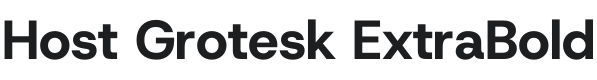 Host Grotesk ExtraBold Font Preview