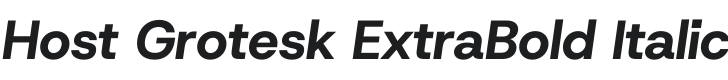 Host Grotesk ExtraBold Italic Font Preview
