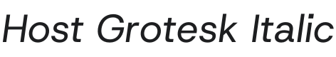 Host Grotesk Italic Font Preview