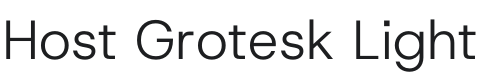 Host Grotesk Light Font Preview