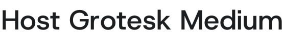 Host Grotesk Medium Font Preview