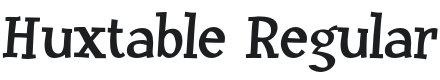 Huxtable Font Preview