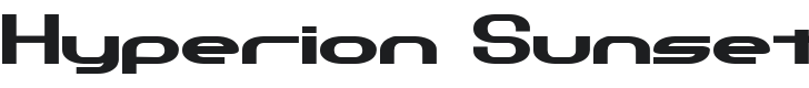 Hyperion Sunset Font Preview
