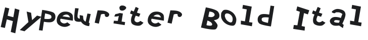 Hypewriter Bold Italic Font Preview