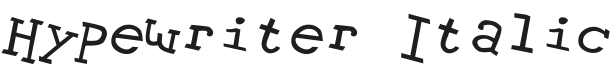 Hypewriter Italic Font Preview