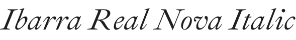 Ibarra Real Nova Italic Font Preview