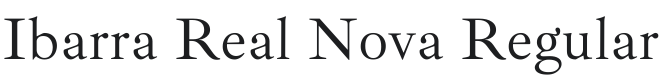 Ibarra Real Nova Font Preview