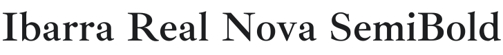 Ibarra Real Nova SemiBold Font Preview