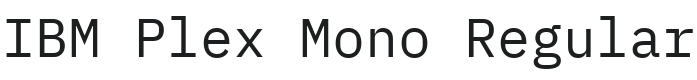 IBM Plex Mono Font Preview