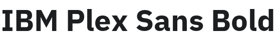 IBM Plex Sans Bold Font Preview