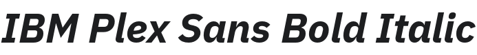 IBM Plex Sans Bold Italic Font Preview