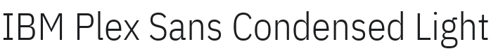 IBM Plex Sans Condensed Light Font Preview