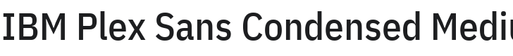 IBM Plex Sans Condensed Medium Font Preview