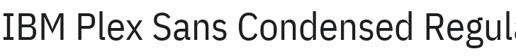 IBM Plex Sans Condensed Font Preview