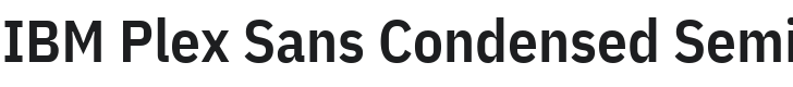 IBM Plex Sans Condensed SemiBold Font Preview