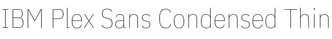 IBM Plex Sans Condensed Thin Font Preview