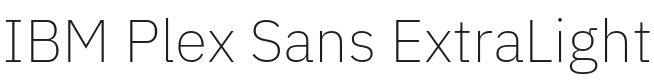 IBM Plex Sans ExtraLight Font Preview