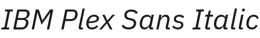 IBM Plex Sans Italic Font Preview