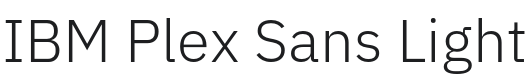 IBM Plex Sans Light Font Preview