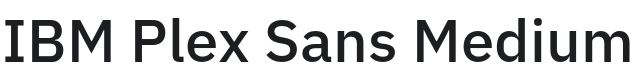 IBM Plex Sans Medium Font Preview