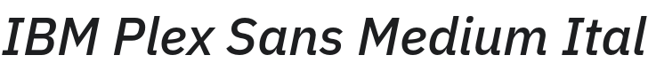 IBM Plex Sans Medium Italic Font Preview