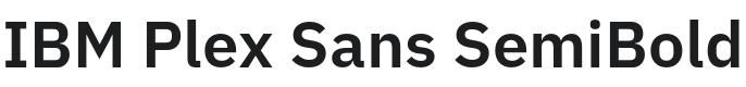 IBM Plex Sans SemiBold Font Preview