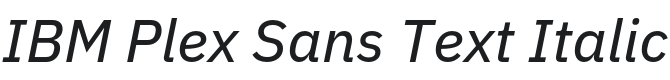 IBM Plex Sans Text Italic Font Preview