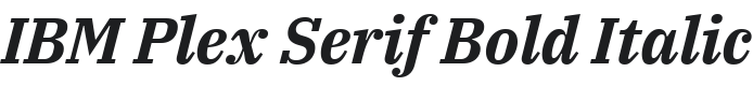 IBM Plex Serif Bold Italic Font Preview