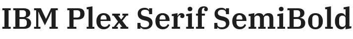 IBM Plex Serif SemiBold Font Preview