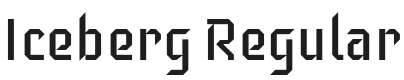 Iceberg Font Preview