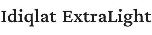 Idiqlat ExtraLight Font Preview