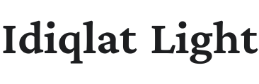 Idiqlat Light Font Preview