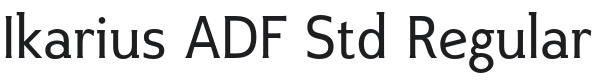 Ikarius ADF Std Font Preview