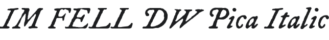 IM FELL DW Pica Italic Font Preview