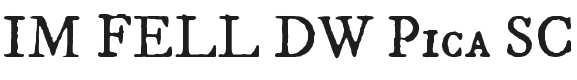 IM FELL DW Pica SC Font Preview