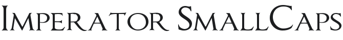 Imperator SmallCaps Font Preview